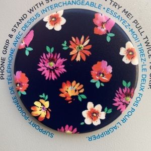3/$15 Popsocket colorful floral design w black background